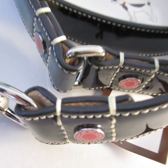Rare Coach Dog Leash Patent Leather Grommets NWT - Picture 6 of 7